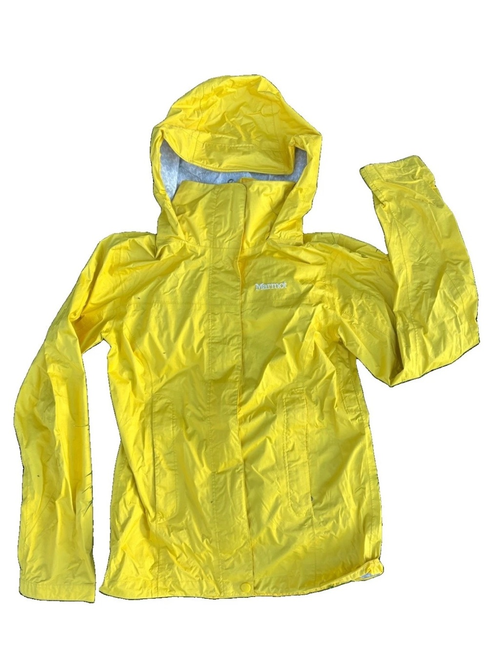 Marmot PreCip Yellow Waterproof / Breathable Rain Jacket Windbreaker Size Small